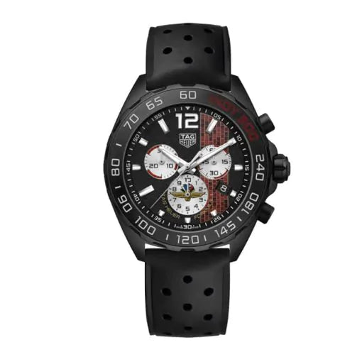 Tag Heuer Formula 1 Indy 500 Limited Edition Chronograph Black Dial Black Rubber Strap Watch for Men - CAZ101AD.FT8024