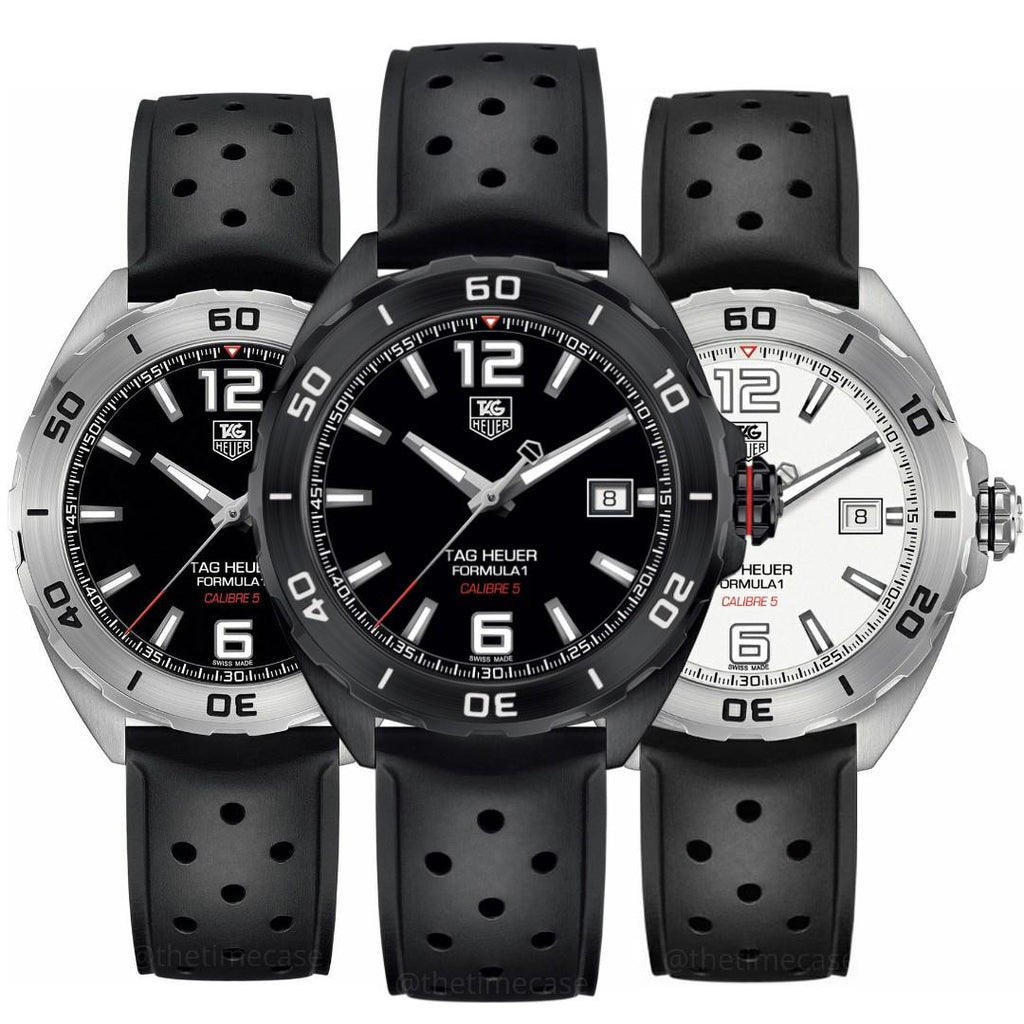 Tag Heuer Formula 1 Automatic Black Dial Black Rubber Strap Watch for Men - WAZ2113.FT8023