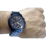 Guess Horizon Chronograph Black Dial Black Steel Strap Watch For Men - W0379G2