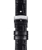 Tissot Carson Premium Automatic Lady Silver Dial Black Leather Strap Watch for Women - T122.207.16.033.00
