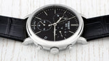 Tissot Carson Premium Chronograph Black Dial Black Leather Strap Watch For Men - T122.417.16.051.00