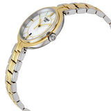 Tissot Flamingo Mother of Pearl White Dial Two Tone Steel Strap Watch For Women - T094.210.22.111.01