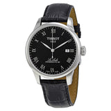 Tissot Le Locle Powermatic 80 Black Dial Black Leather Strap Watch For Men - T006.407.16.053.00