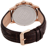 Tommy Hilfiger Aiden Quartz Blue Dial Brown Leather Strap Watch for Men - 1791308