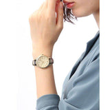 Burberry Classic Champagne Gold Dial Horseferry Leather Strap Watch for Women - BU10104