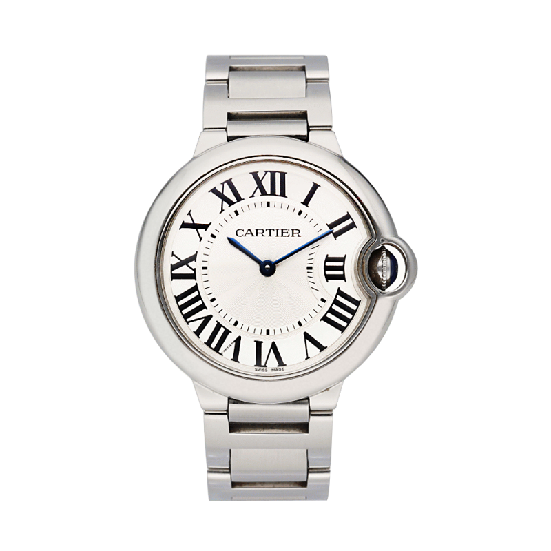 Cartier Ballon Bleu De Cartier Silver Dial Silver Steel Strap Watch for Women - W69011Z4