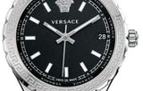 Versace Hellenyium Black Dial Silver Steel Strap Watch for Women - V12020015
