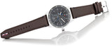 Tommy Hilfiger Austin Grey Dial Brown Leather Strap Watch for Men - 1791637