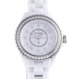 Chanel J12 Quartz Diamonds White Dial White Steel Strap Watch for Women - J12 H6418