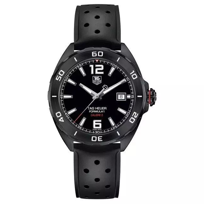 Tag Heuer Formula 1 Automatic Black Dial Black Rubber Strap Watch for Men - WAZ2115.FT8023