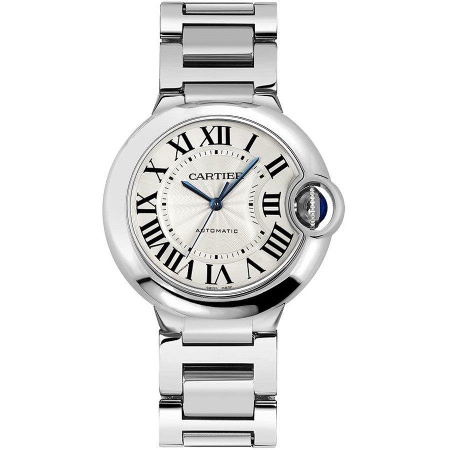 Cartier Ballon Bleu De Cartier Silver Dial Silver Steel Strap Watch for Women - WSBB0048