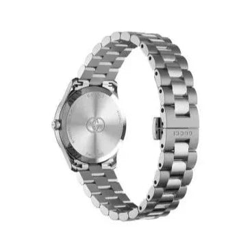 Gucci G Timeless Diamonds White Dial Silver Steel Strap Watch for Women - YA1265064