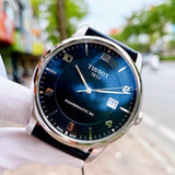 Tissot Luxury Powermatic 80 Black Dial Black Leather Strap Watch For Men - T086.407.16.057.00