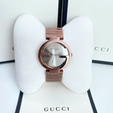 Gucci Interlocking G Quartz Brown Dial Brown Steel Strap Watch for Women -  YA133317