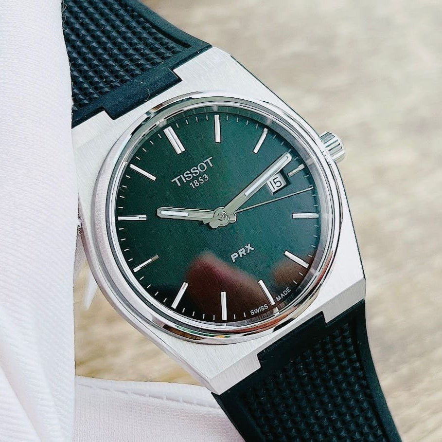 Tissot PRX Black Dial Black Rubber Strap Watch For Men - T137.410.17.051.00