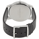 Calvin Klein City White Dial Black Leather Strap Watch For Men - K2G211C6