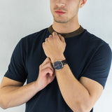 Tommy Hilfiger Deacan Blue Dial Brown Leather Strap Watch for Men - 1791549