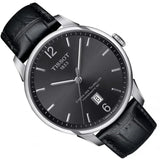 Tissot Chemin Des Tourelles Powermatic 80 Black Dial Black Leather Strap Watch For Men - T099.407.16.447.00