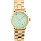 Marc Jacobs Baker Mint Green Dial Gold Steel Strap Watch for Women - MBM3284