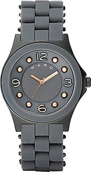 Marc Jacobs Pelly Grey Dial Grey Silicone Strap Watch for Women - MBM2537