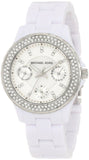 Michael Kors Runway White Ceramic Dial White Steel Strap Watch for Women - MK5161