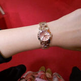 Marc Jacobs Amy Rose Gold Dial Rose Gold Steel Strap Watch for Women - MBM3219