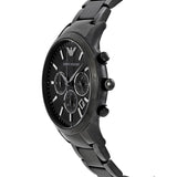 Emporio Armani Classic Chronograph Black Dial Black Steel Strap Watch For Men - AR2453