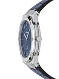 Salvatore Ferragamo F-80 Classic Blue Dial Blue Leather Strap Watch for Men - SFDT00319