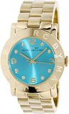 Marc Jacobs Amy Blue Dial Gold Steel Strap Watch for Women - MBM3220