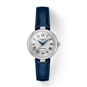 Tissot Bellissima Automatic Silver Dial Blue Leather Strap Watch For Women - T126.207.16.013.00