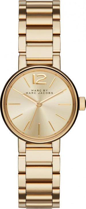 Marc Jacobs Peggy Gold Dial Gold Steel Strap Watch for Women - MBM3405