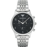 Emporio Armani Beta Chronograph Black Dial Steel Strap Watch For Men - AR1863