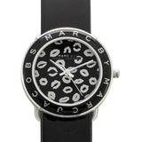 Marc Jacobs Amy Black Dial Black Leather Strap Watch for Women - MBM1163