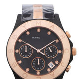 Marc Jacobs Blade Chronograph Grey Dial Two Tone Steel Strap Watch for Women - MBM8583