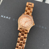 Marc Jacobs Henry Rose Gold Dial Rose Gold Steel Strap Watch for Women - MBM3278