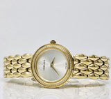 Versace V Flare Diamonds Silver Dial Gold Steel Strap Watch for Women - VEBN00918