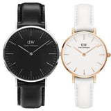 Daniel Wellington Classic Sheffield Black Dial Black Leather Strap Watch For Men - DW00100133