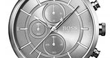 Hugo Boss Architectural Grey Dial Grey Leather Strap Watch for Men - 1513570