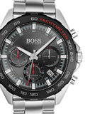 Hugo Boss Intensity Chronograph Black Dial Silver Steel Strap Watch For Men - 1513680