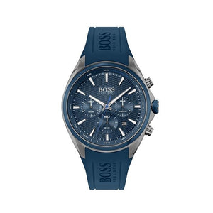Hugo Boss Distinct Blue Dial Blue Rubber Strap Watch for Men - 1513856