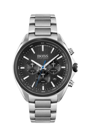Hugo Boss Montre Distinct Black Dial Silver Steel Strap Watch for Men - 1513857