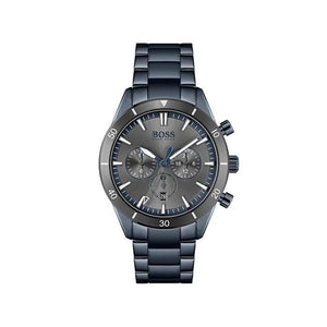 Hugo Boss Santiago Grey Dial Blue Steel Strap Watch for Men - 1513865