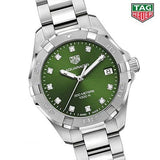 Tag Heuer Aquaracer Diamonds Emerald Green Dial Watch for Women - WBD1316.BA0740