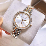 Michael Kors Darci Silver Dial Two Tone Steel Strap Watch for Women - MK3405