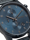 Hugo Boss Skymaster Chronograph Blue Dial Blue Mesh Bracelet Watch for Men - 1513836