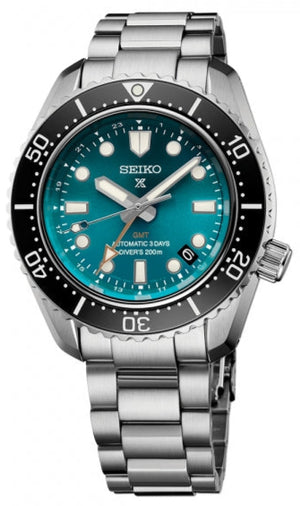 Seiko Prospex Diver Automatic Turquoise Dial Silver Steel Strap Watch for Men - SPB475J1