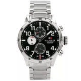 Tommy Hilfiger Cool Sport Multifunction Black Dial Silver Steel Strap Watch for Men - 1791141