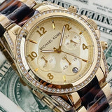 Michael Kors Blair Gold Dial Two Tone Steel Strap Watch for Women - MK6094