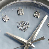 Tag Heuer Link Quartz Diamonds Blue Mother of Pearl Dial Silver Steel Strap Watch for Women - WBC1313.BA0600