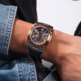 Guess Prodigy Multifunction Navy Blue Dial Blue Silicone Strap Watch For Men - GW0569G3